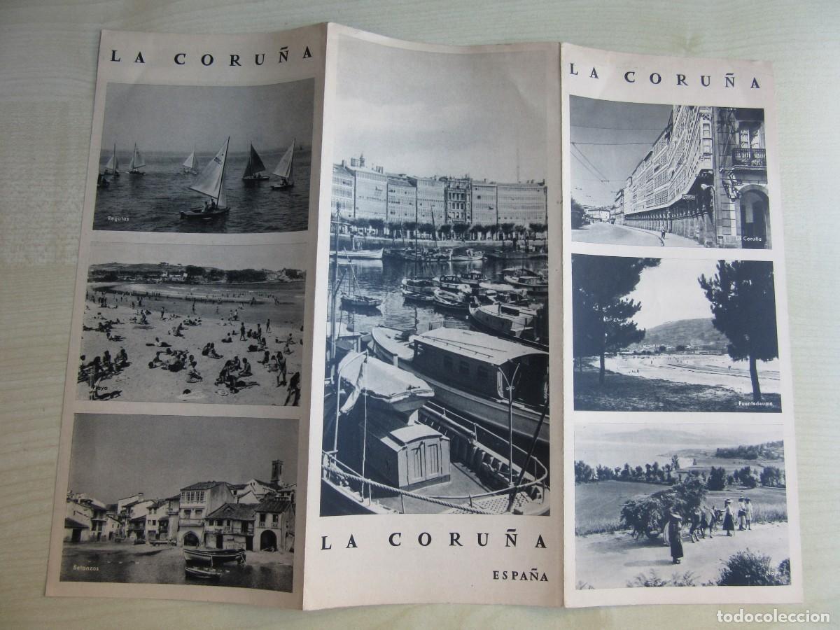 Folletos de turismo: Folleto Tur&iacute;stico de La Coru&ntilde;a(tr&iacute;ptico) Editado por la Direcci&oacute;n General de Turismo hacia 1940