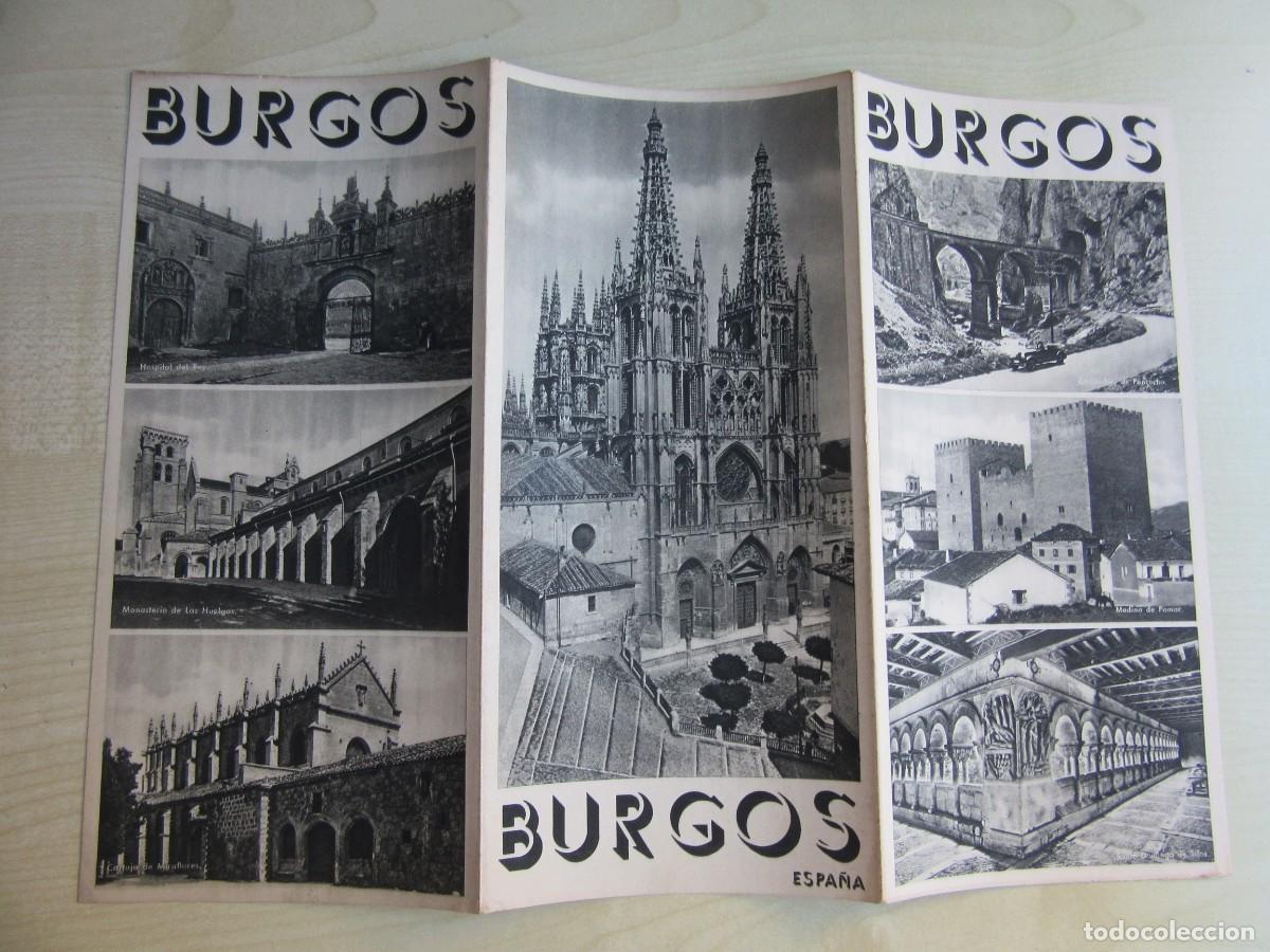 Folletos de turismo: Folleto Tur&iacute;stico de Burgos (tr&iacute;ptico) Editado por la Direcci&oacute;n General de Turismo hacia 1940