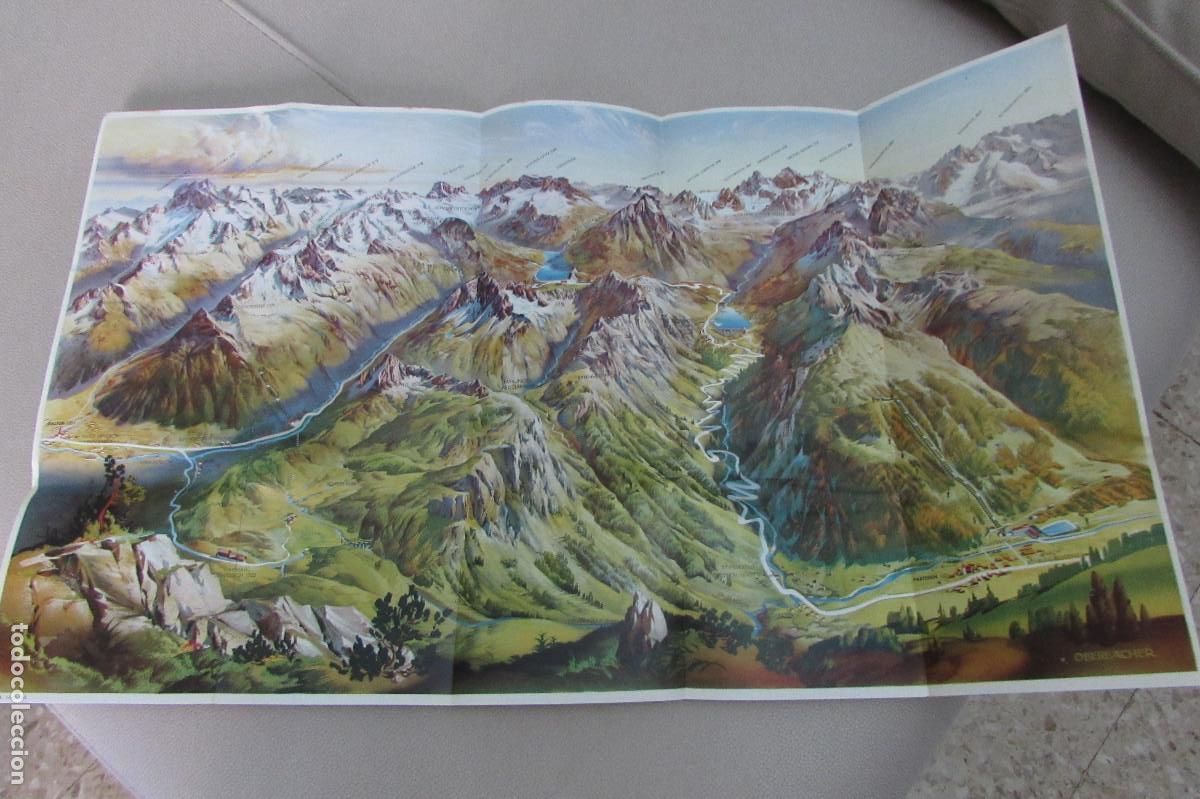 Folletos de turismo: MAPA VINTAGE PANORAMA DER SILVRETTA HOCHALPENSTRASSE-WUB-DRUCK INNSBRUCK-OBERBACHER