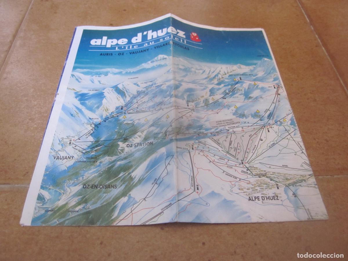 Folletos de turismo: FOLLETO ALPE D&acute;HUEZ PLAN DES PISTES - A&Ntilde;OS 90