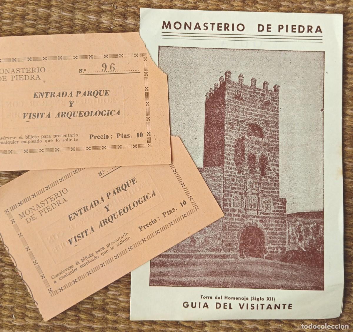 Folletos de turismo: MONASTERIO DE PIEDRA - ZARAGOZA - GUIA DEL VISITANTE CON 4 ENTRADAS