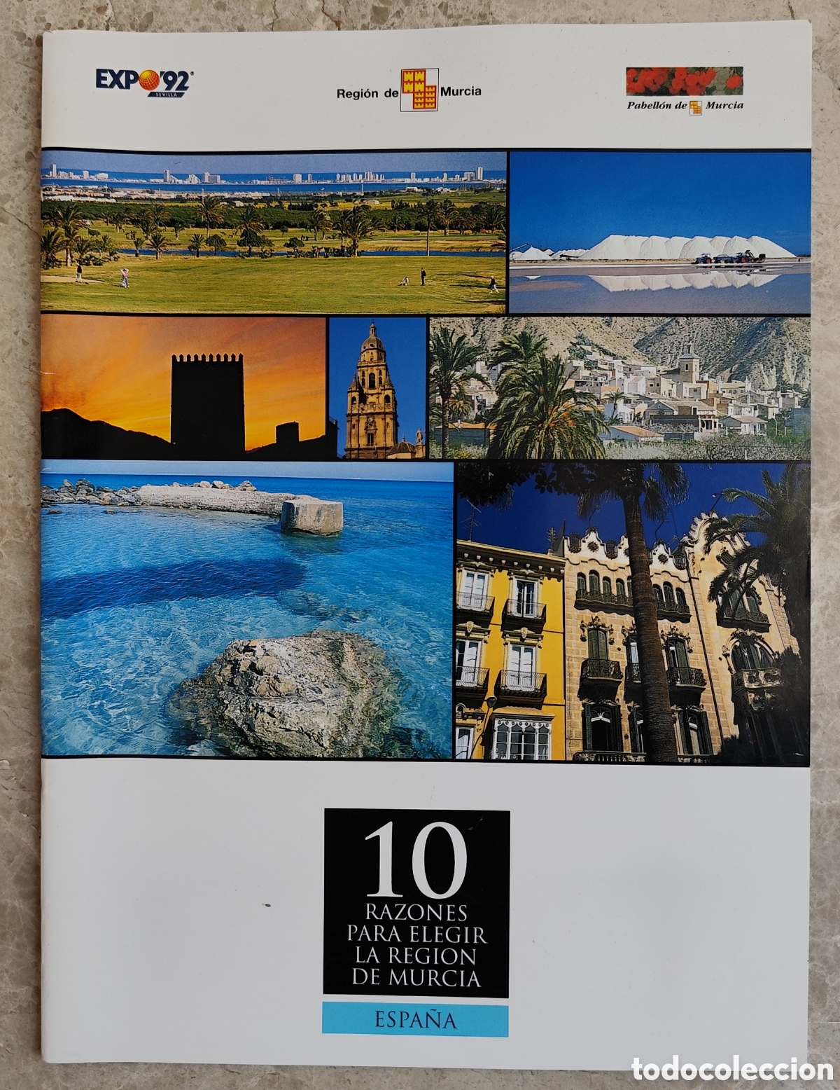 Folletos de turismo: EXPO 92 SEVILLA 1992 PABELL&Oacute;N DE MURCIA