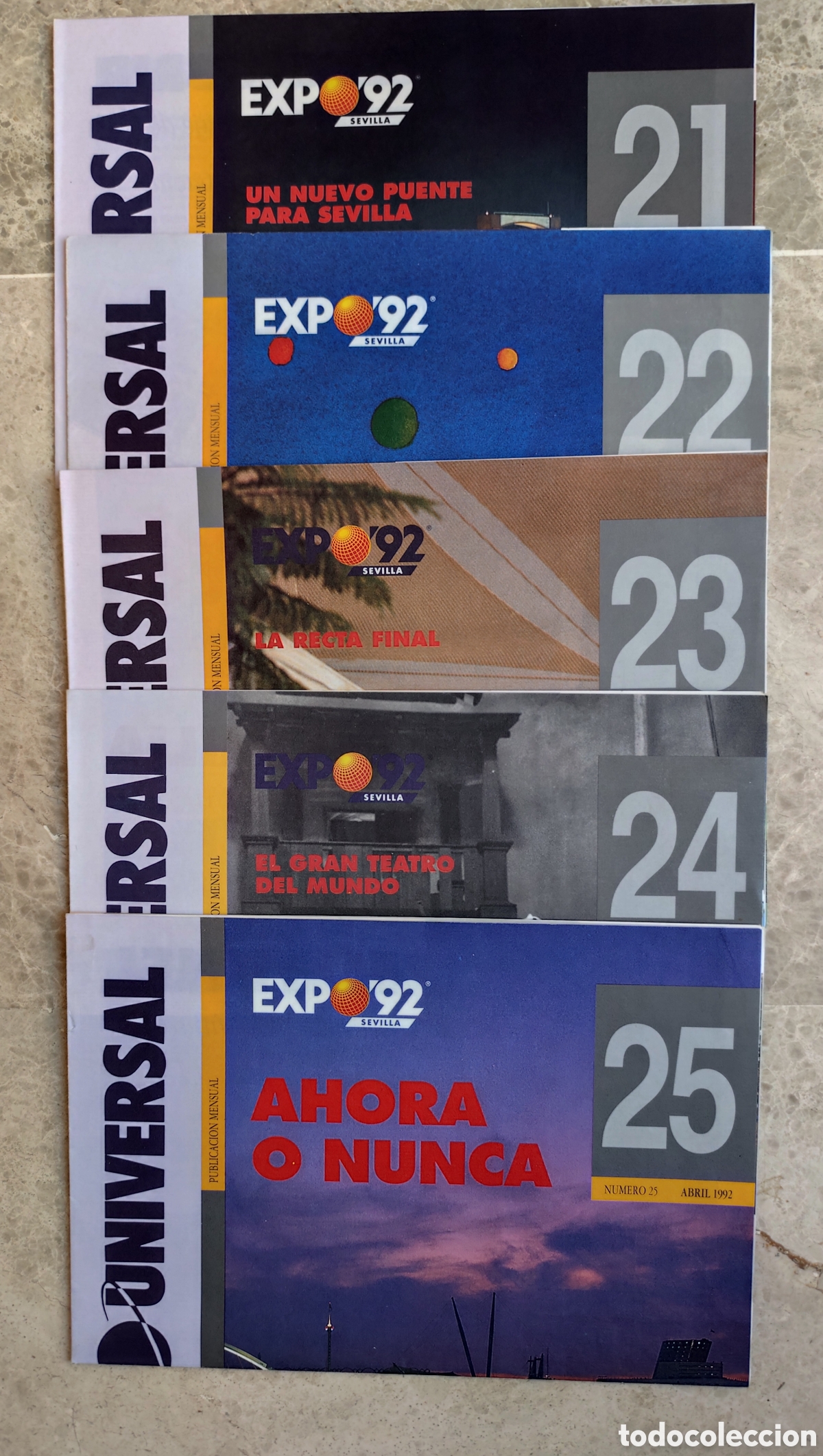 Travel Brochures: EXPO 92 SEVILLA 1992 LOTE 13 REVISTAS SEVILLA UNIVERSAL