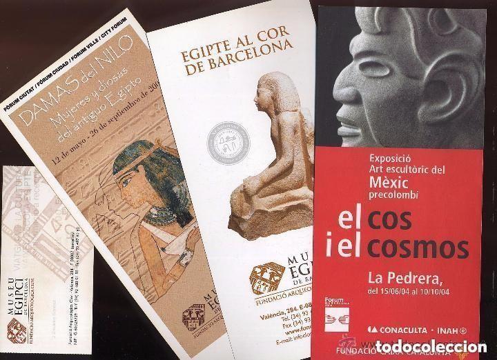 Travel Brochures: PUBLICIDAD DEL MUSEO EGIPCIO DE BARCELONA Y EXPOSICION ARTE PRECOLOMBINO EN LA PEDRERA - A&Ntilde;O 2004