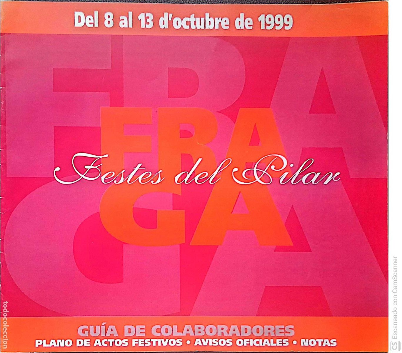 Folhetos de turismo: Fraga. Festes del Pilar 1990. Gu&iacute;a de colaboradores.