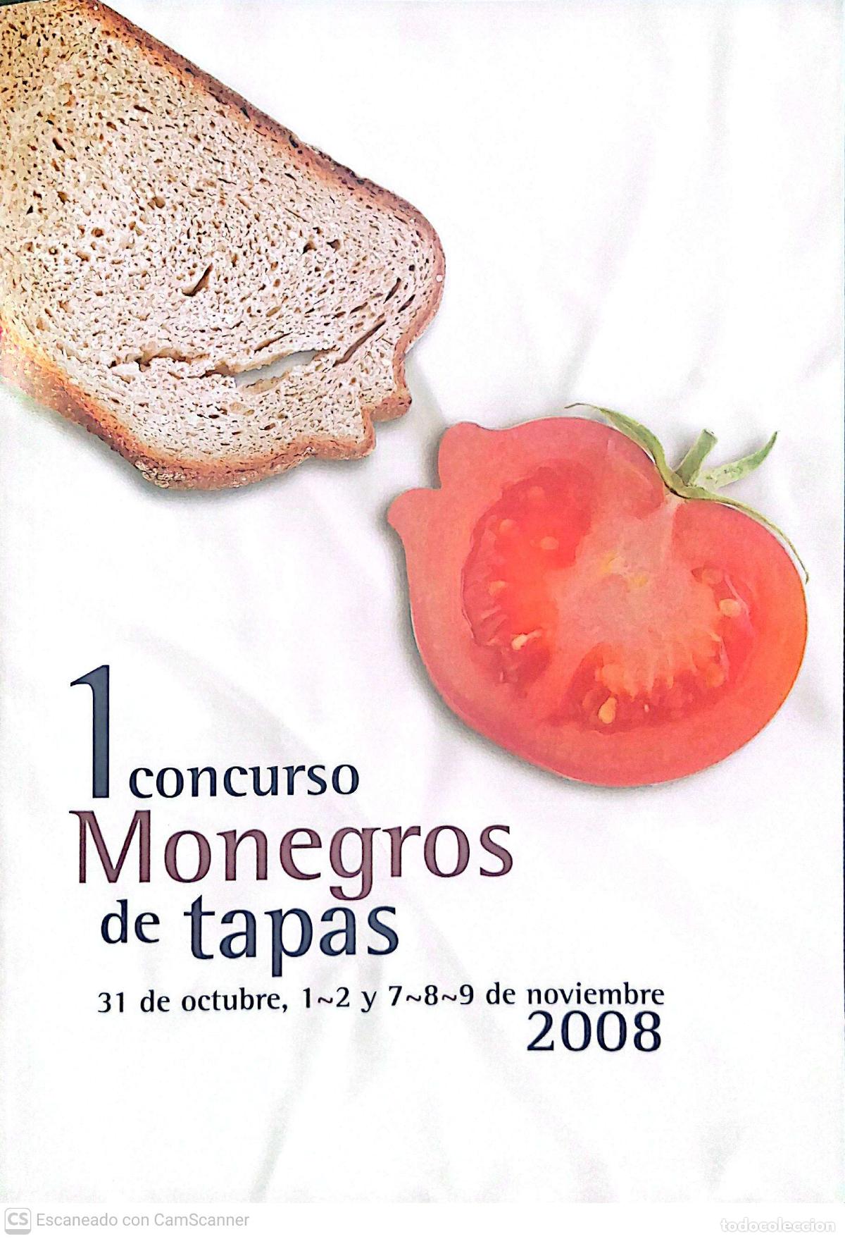 Folletos de turismo: 1 Concurso MONEGROS DE TAPAS. Octubre/Noviembre 2008.