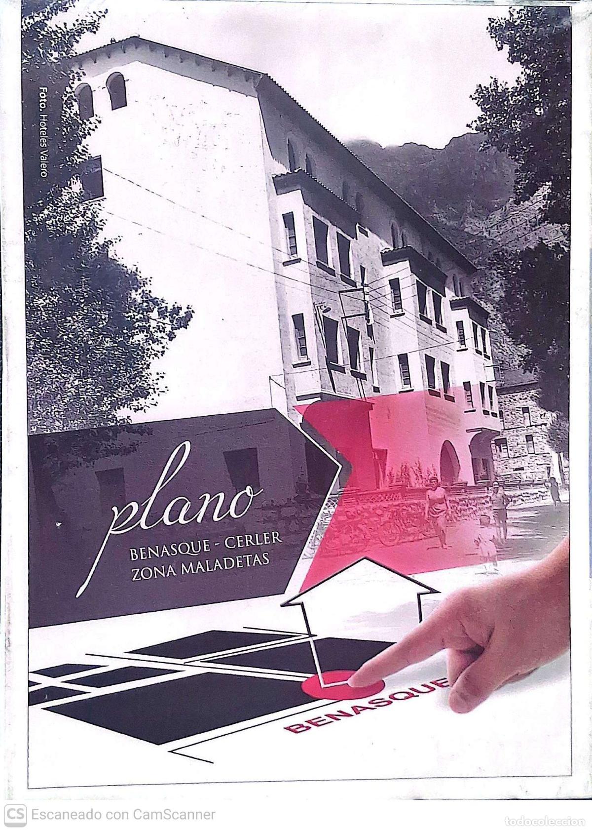 Folletos de turismo: Plano : Benasque - Cerler - Zona Maladetas. Desplegable con 8 rect&aacute;ngulos del tama&ntilde;o 12 x 17 cm. co
