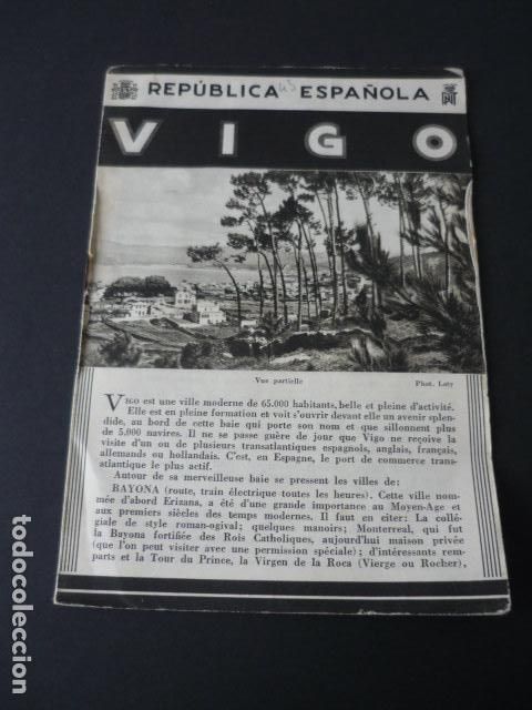 Brochures de tourisme: VIGO ANTIGUO FOLLETO TURISTICO SEGUNDA REPUBLICA ESPA&Ntilde;OLA