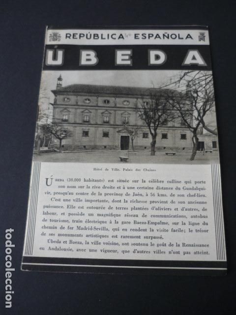 Brochures de tourisme: UBEDA JAEN ANTIGUO FOLLETO TURISTICO SEGUNDA REPUBLICA ESPA&Ntilde;OLA