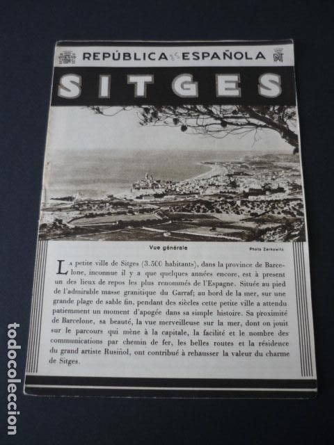 Brochures de tourisme: SITGES BARCELONA ANTIGUO FOLLETO TURISTICO SEGUNDA REPUBLICA ESPA&Ntilde;OLA
