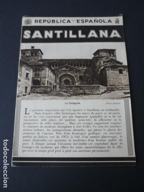 Brochures de tourisme: SANTILLANA DEL MAR CANTABRIA ANTIGUO FOLLETO TURISTICO SEGUNDA REPUBLICA ESPA&Ntilde;OLA