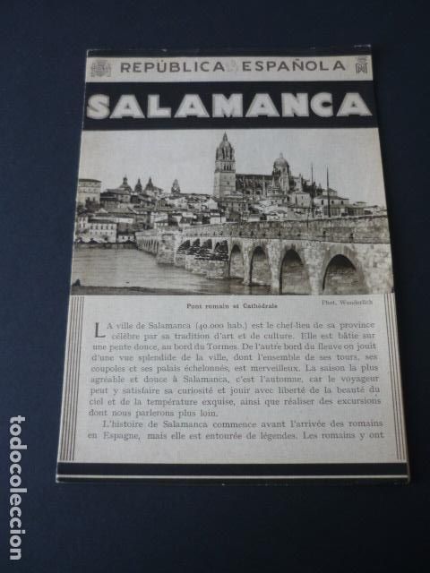 Brochures de tourisme: SALAMANCA ANTIGUO FOLLETO TURISTICO SEGUNDA REPUBLICA ESPA&Ntilde;OLA