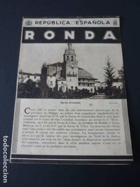 Travel Brochures: RONDA MALAGA ANTIGUO FOLLETO TURISTICO SEGUNDA REPUBLICA ESPA&Ntilde;OLA