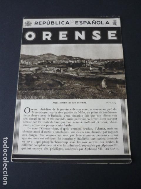 Brochures de tourisme: ORENSE ANTIGUO FOLLETO TURISTICO SEGUNDA REPUBLICA ESPA&Ntilde;OLA