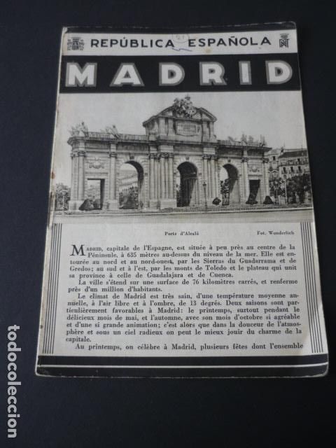 Brochures de tourisme: MADRID ANTIGUO FOLLETO TURISTICO SEGUNDA REPUBLICA ESPA&Ntilde;OLA