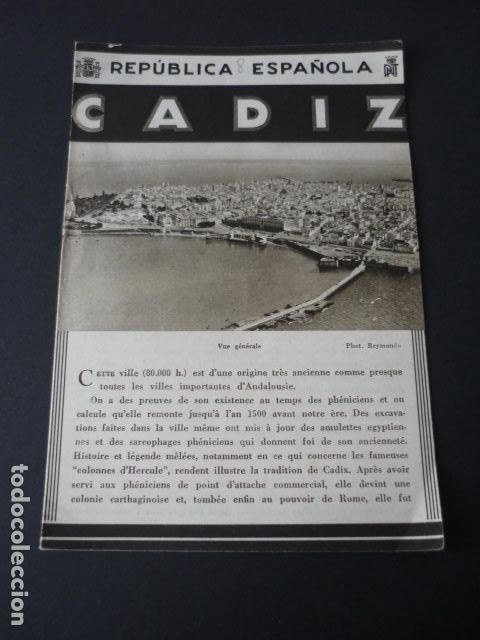 Brochures de tourisme: CADIZ ANTIGUO FOLLETO TURISTICO SEGUNDA REPUBLICA ESPA&Ntilde;OLA