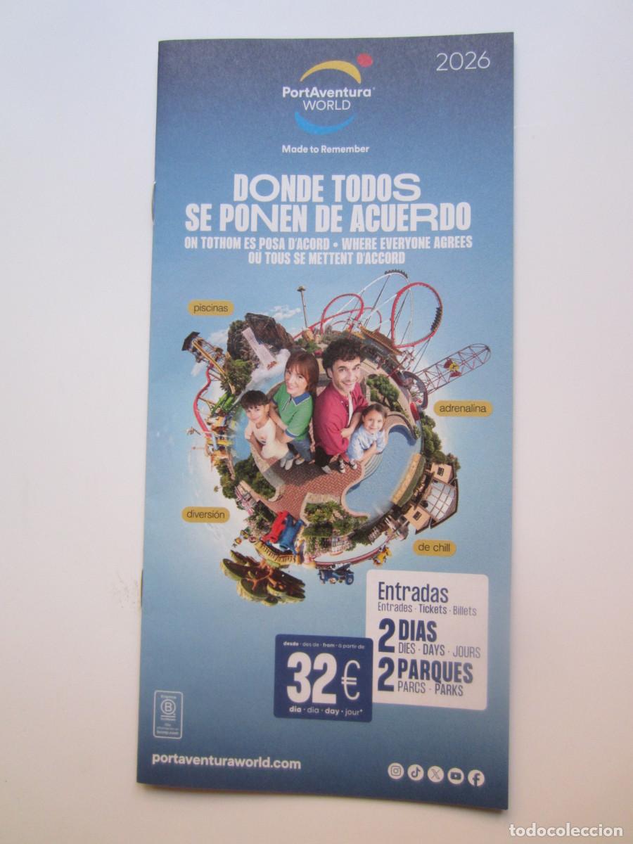 Folletos de turismo: FOLLETO TURISTICO PORTAVENTURA WORLD SALOU (TARRAGONA) 8 PAGINAS 2026