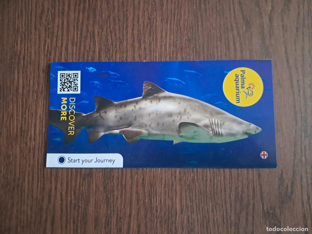 Folletos de turismo: folleto de turismo, Palma aquarium, con horarios de bus y tarifas. Mallorca.