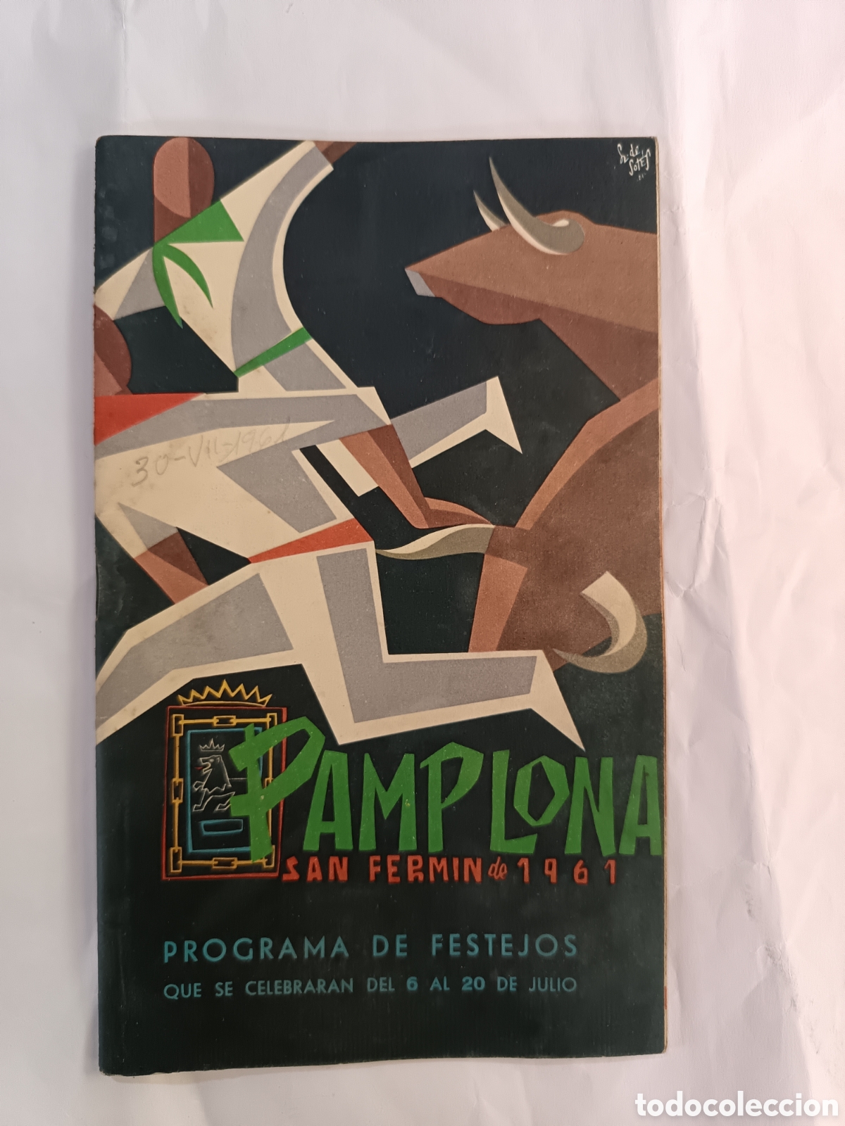 Folletos de turismo: Pamplona San Ferm&iacute;n, programa de festejos 1961