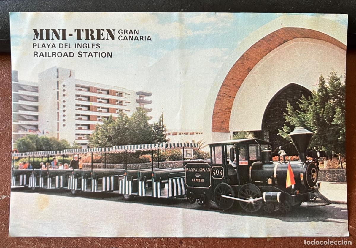 Folletos de turismo: Folleto de mano Mini Tren - Playa del Ingl&eacute;s - Gran Canaria - A&ntilde;os 80