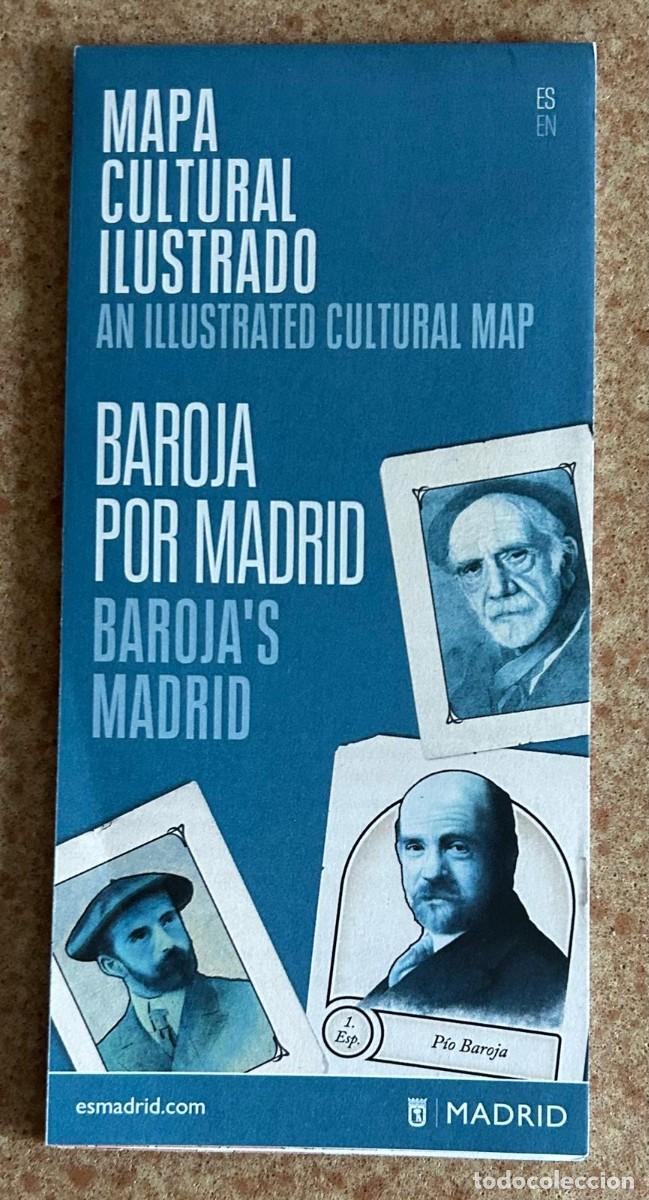 Folletos de turismo: BAROJA POR MADRID - MAPA CULTURAL ILUSTRADO