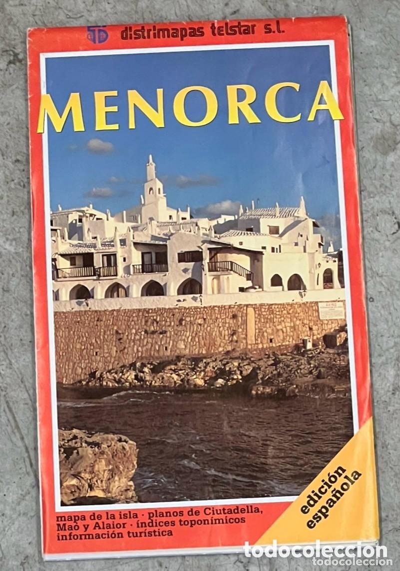 Folletos de turismo: Mapa. Menorca. Distrimapas Telstar. Baleares.