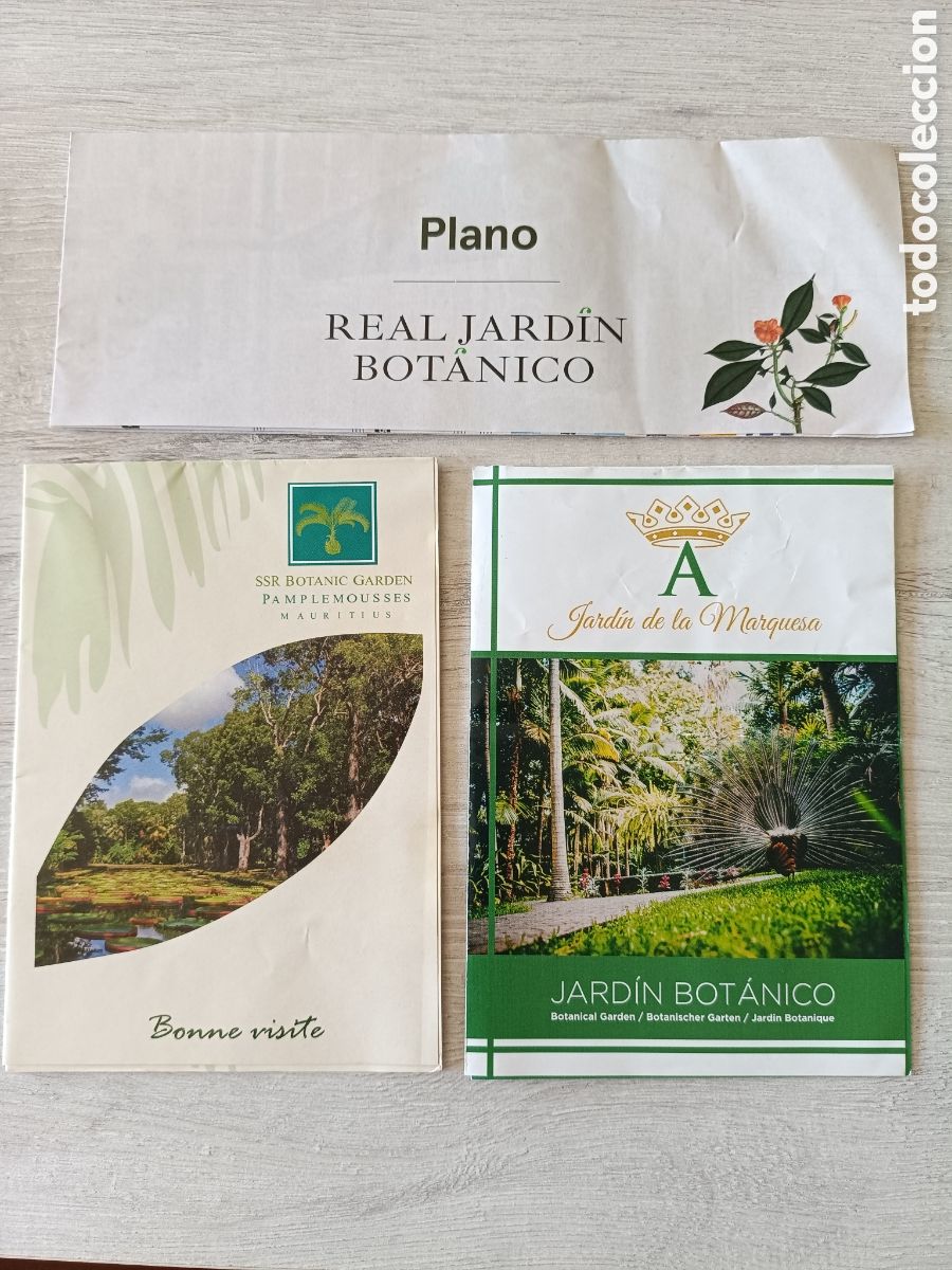Folletos de turismo: Lote de 3 planos de jardin bot&aacute;nico diferentes