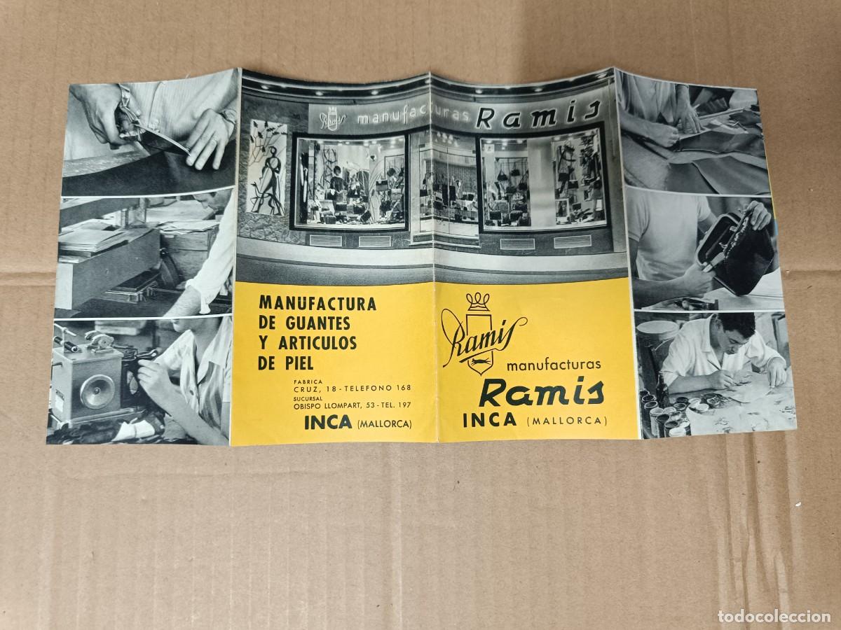 Folletos de turismo: ANTIGUO FOLLETO PUBLICITARIO DE MANUFACTURAS RAMIS, INCA, CON MAPA TURISTICO DE MALLORCA -P25