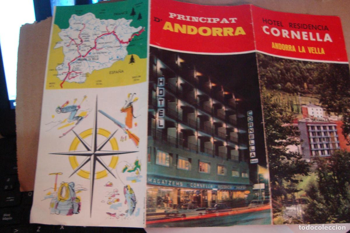 Folletos de turismo: ANTIGUO FOLLETO TURISMO HOTEL CORNELLA. ANDORRA LA VELLA