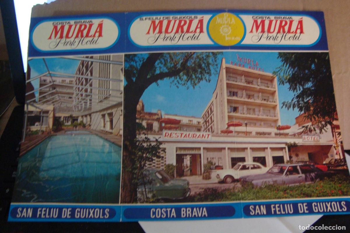Folletos de turismo: ANTIGUO FOLLETO TURISMO COSTA BRAVA MURL&Aacute; PARK HOTEL. SANT FELIU DE GUIXOLS 1973