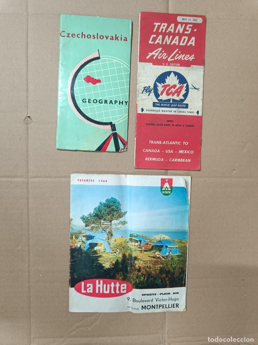 Folletos de turismo: LOTE 3 ANTIGUOS FOLLETOS TURISMO CHECOSLOVAQUIA COMUNISTA, MONTPELLIER, TCA CANADA, A&Ntilde;OS 50 - 60 P28