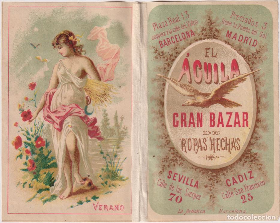 Folletos de turismo: El &Aacute;guila. Gran Bazar de Ropas hechas. Sevilla y C&aacute;diz. Lista de Precios de 1884
