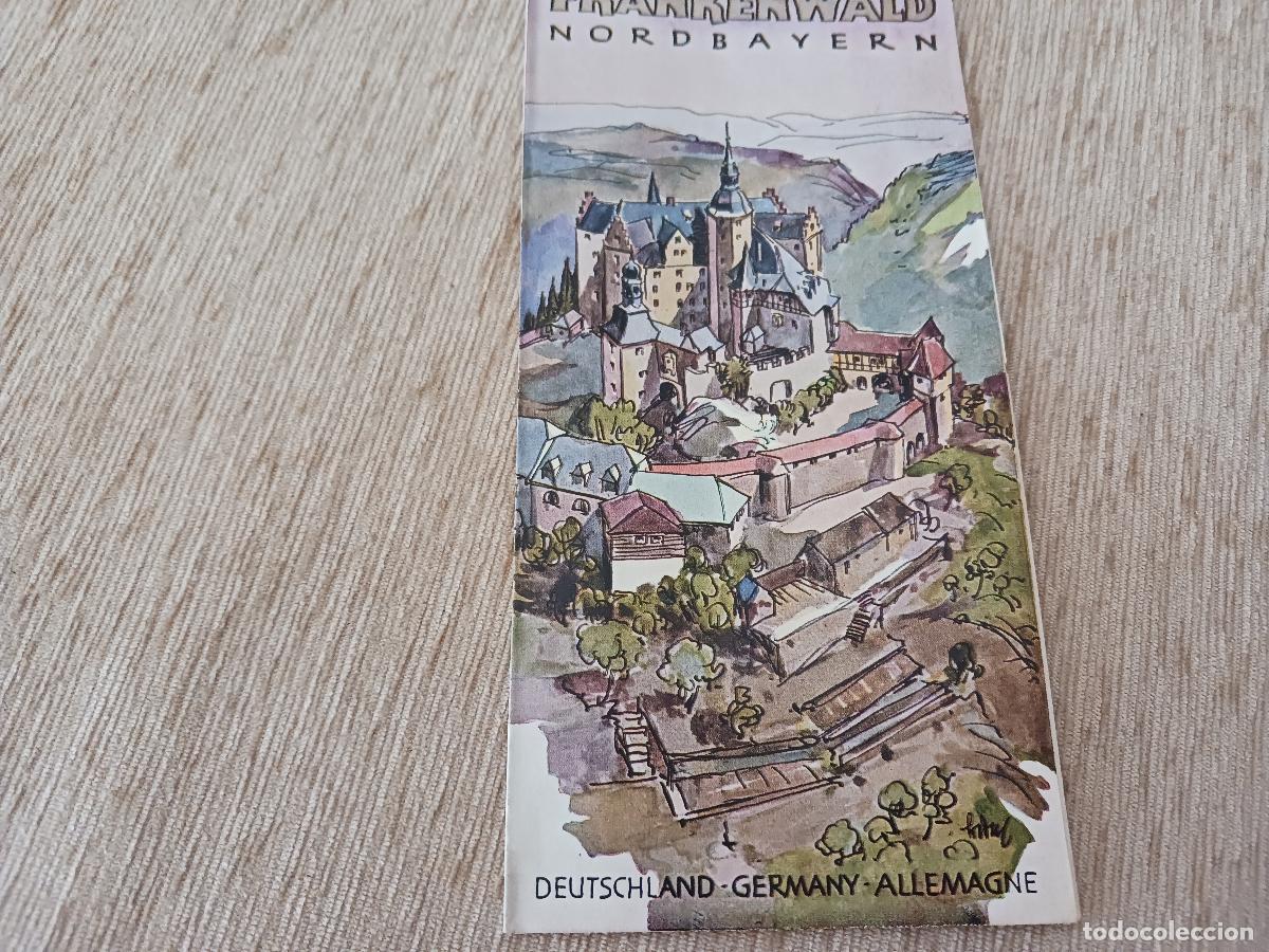 Folletos de turismo: antiguo desplegable turistico, frankenwald, alemania, 1951, en ingles y aleman