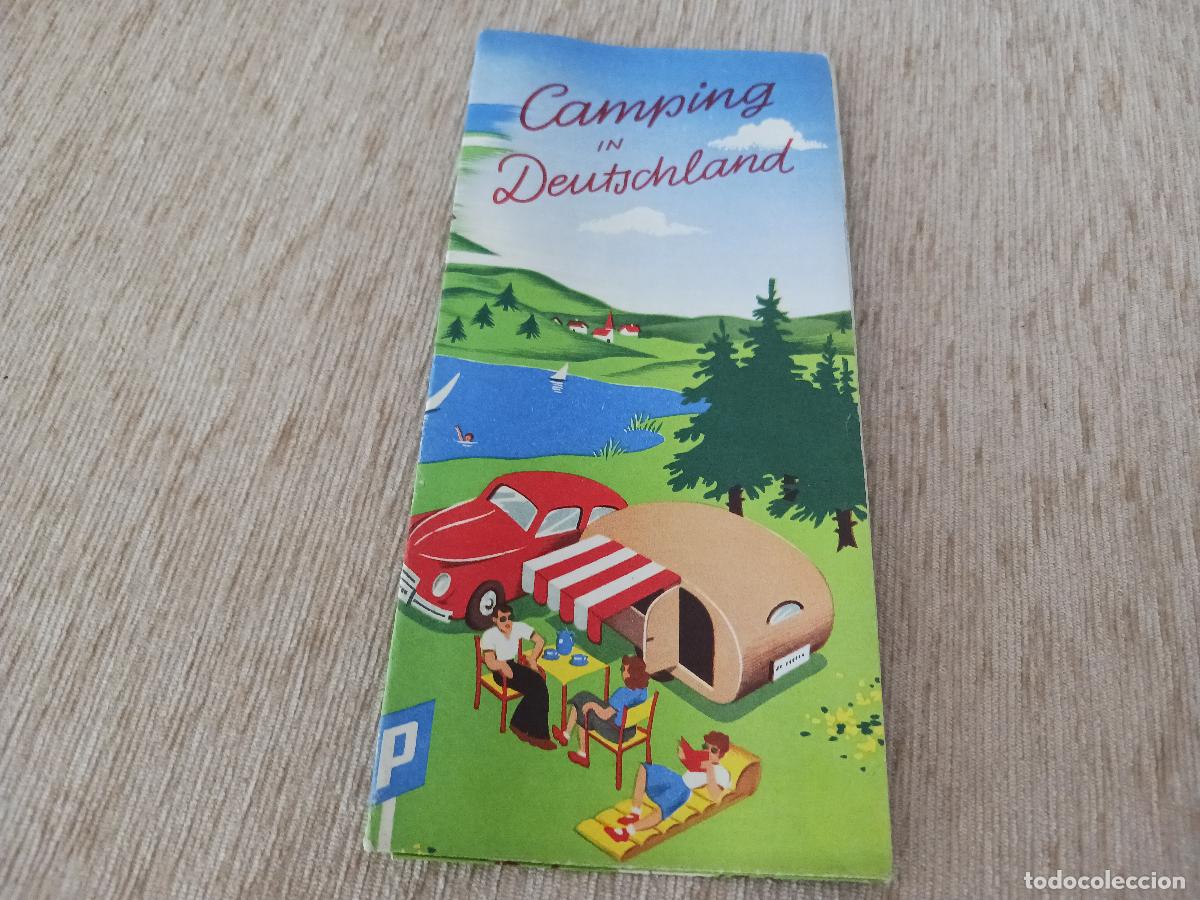 Folletos de turismo: antiguo desplegable turistico, camping en alemania