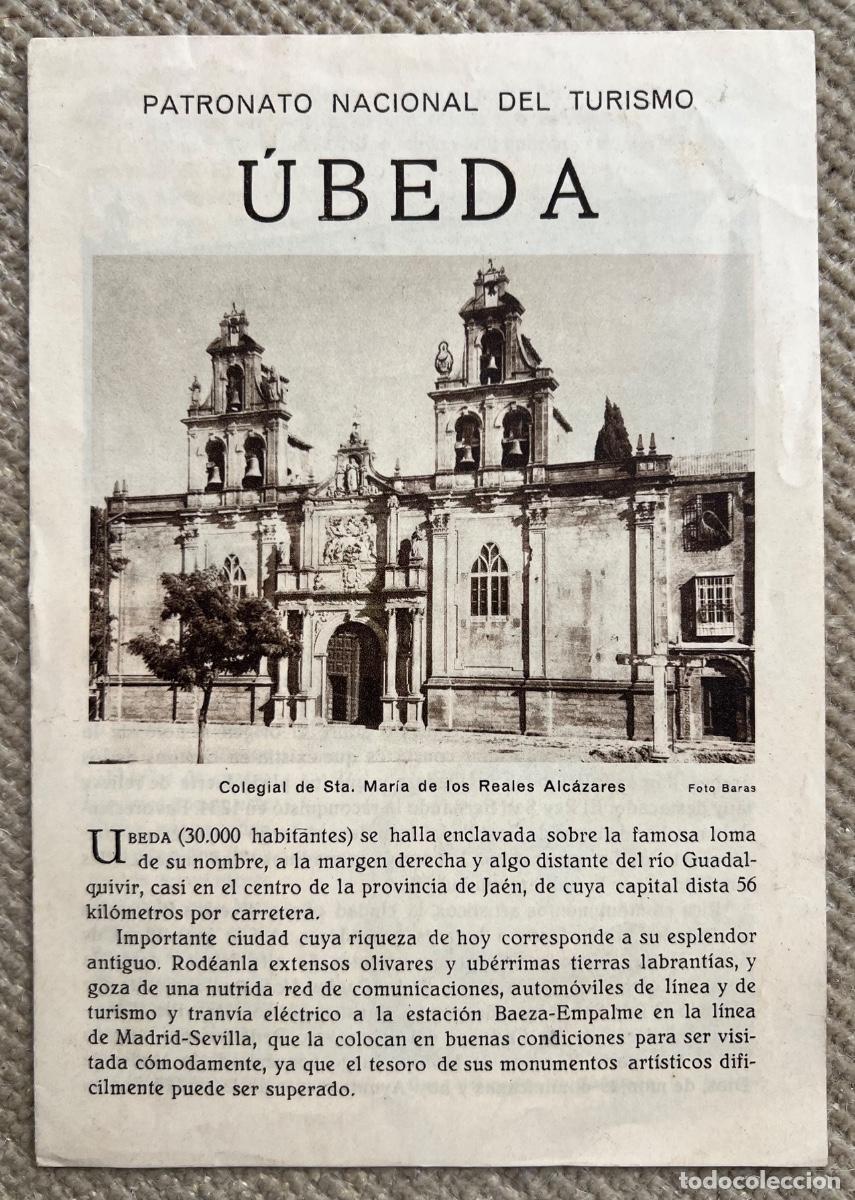 Folletos de turismo: &Uacute;beda (Ja&eacute;n) Patronato Nacional de turismo - Folleto de turismo