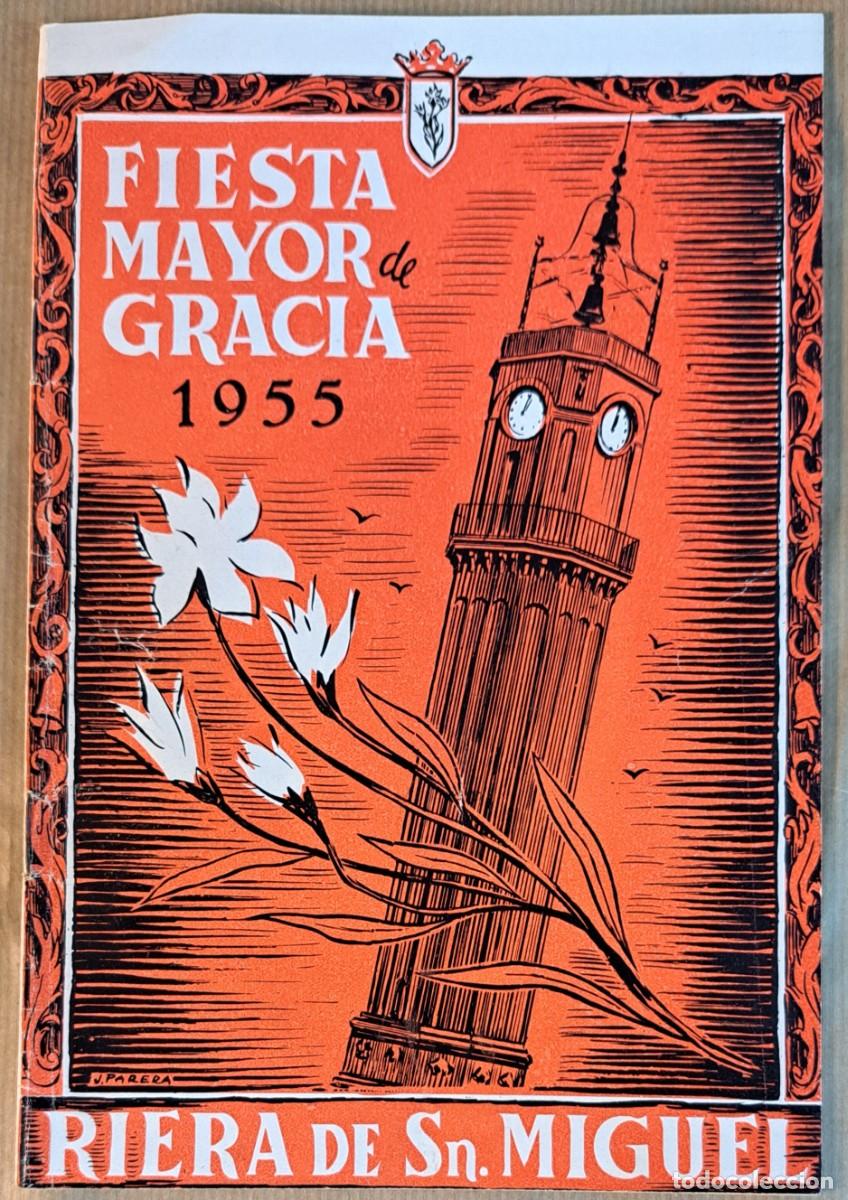 Folletos de turismo: Programa Fiesta Mayor de Gracia 1955 &ndash; Riera de San Miguel