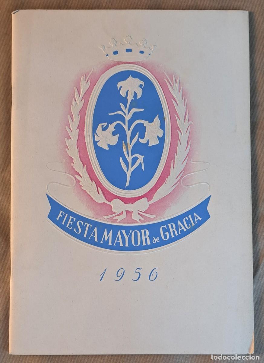 Folletos de turismo: Programa Fiesta Mayor de Gracia 1956 &ndash; con recibo original de colaboraci&oacute;n