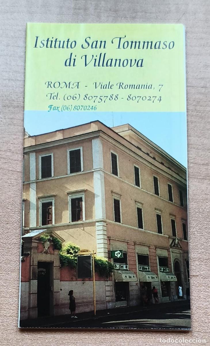 Folletos de turismo: Desplegable Publicitario Istituto San Tommaso di Villanova con mapa de roma