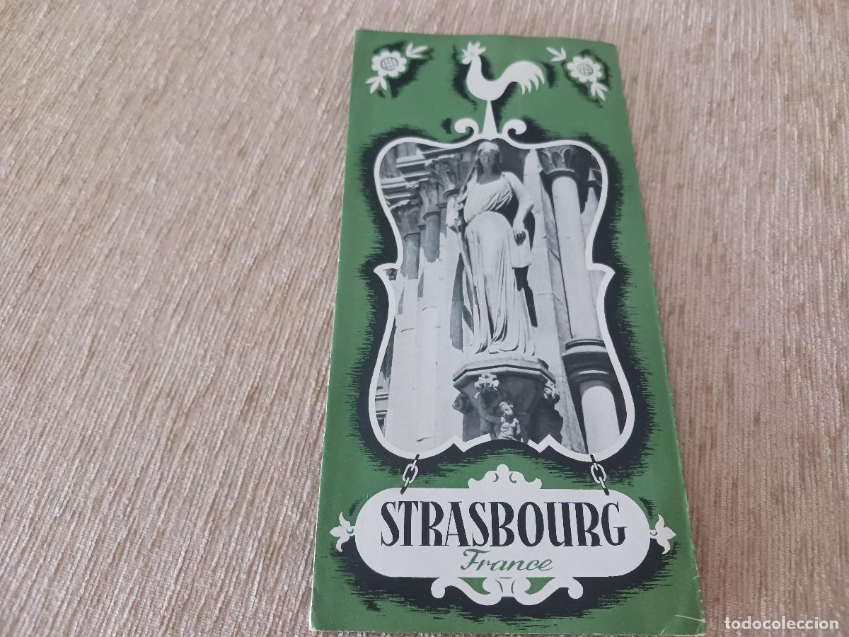 Folletos de turismo: antiguo desplegable turistico de strsbourg, france, en ingles y frances, 1949