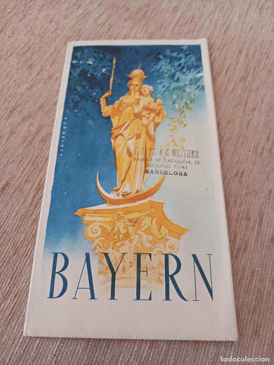 Folletos de turismo: antiguo desplegable turistico, bayern, en aleman, ilustra h. schneider