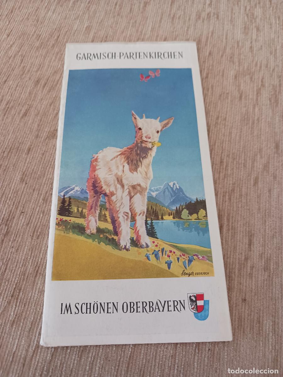 Folletos de turismo: antiguo desplegable turistico, garmisch - partenkirchen, alta baviera, en aleman y espa&ntilde;ol, 1960