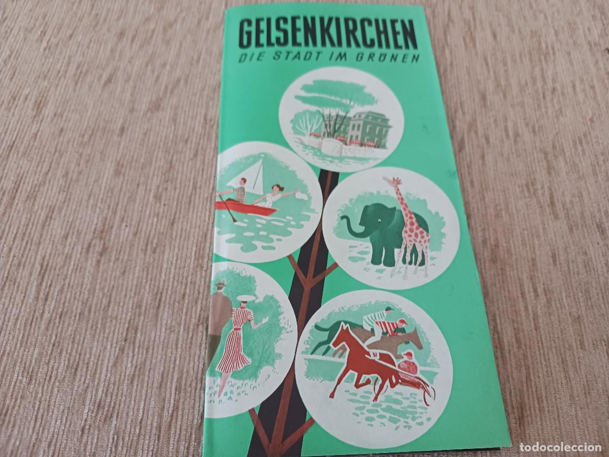 Folletos de turismo: antiguo desplegable turistico, gelsenkirchen, la ciudaden el verde, en aleman