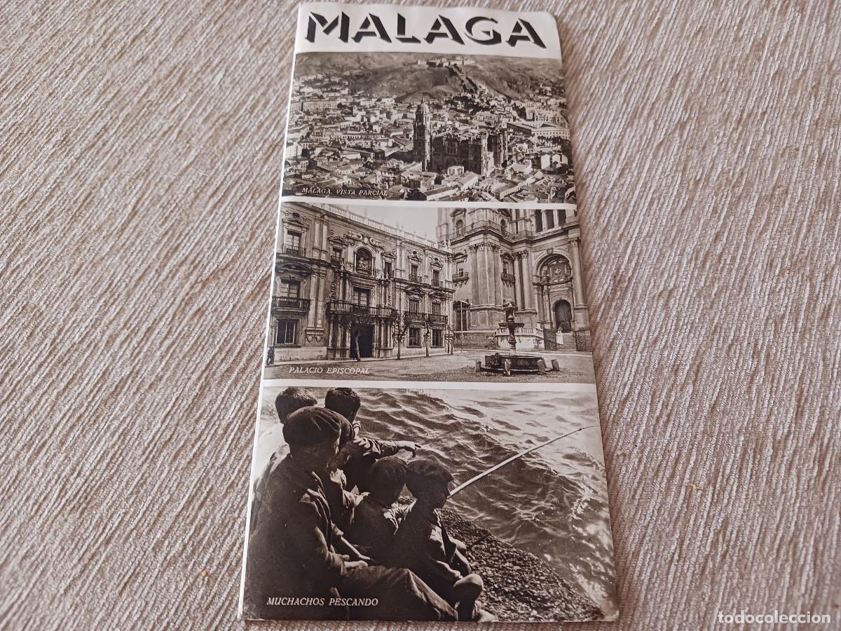 Folletos de turismo: antiguo triptico turistico, malaga, hueco grabado mumbru, idioma espa&ntilde;ol