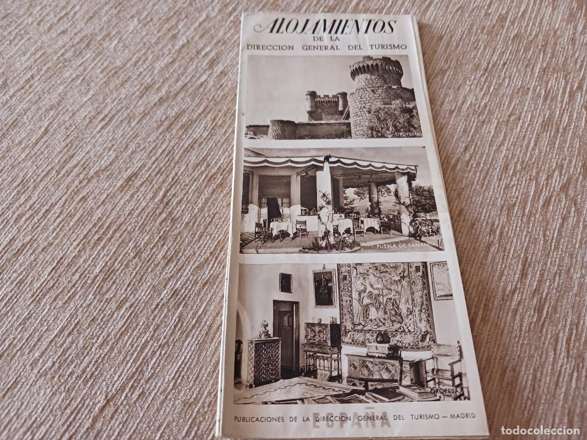 Folletos de turismo: antiguo desplegable, alojamientos de la direccion gral. del turismo, idioma espa&ntilde;ol