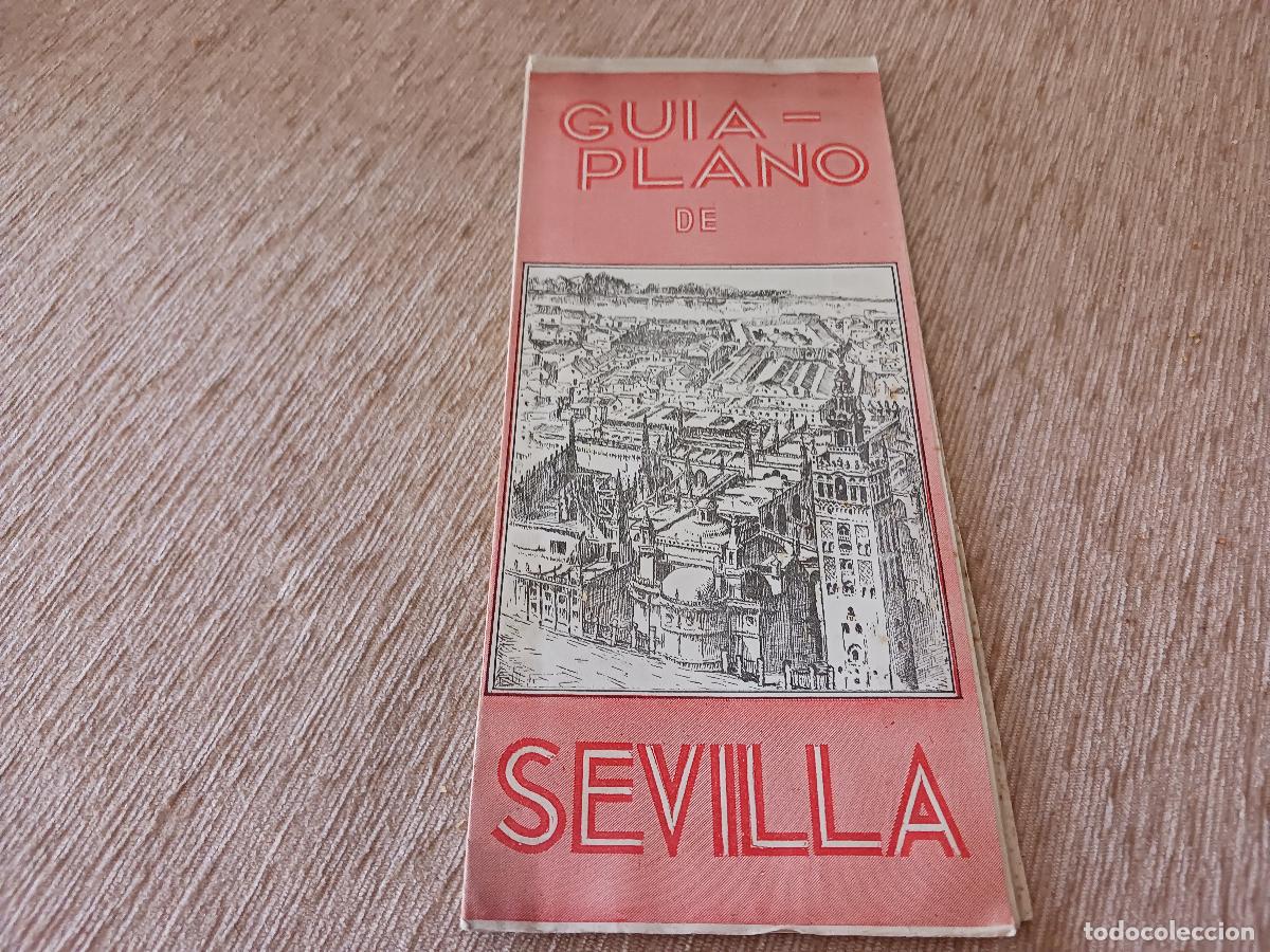 Folletos de turismo: antiguo plano guia turistico de sevilla, espa&ntilde;ol