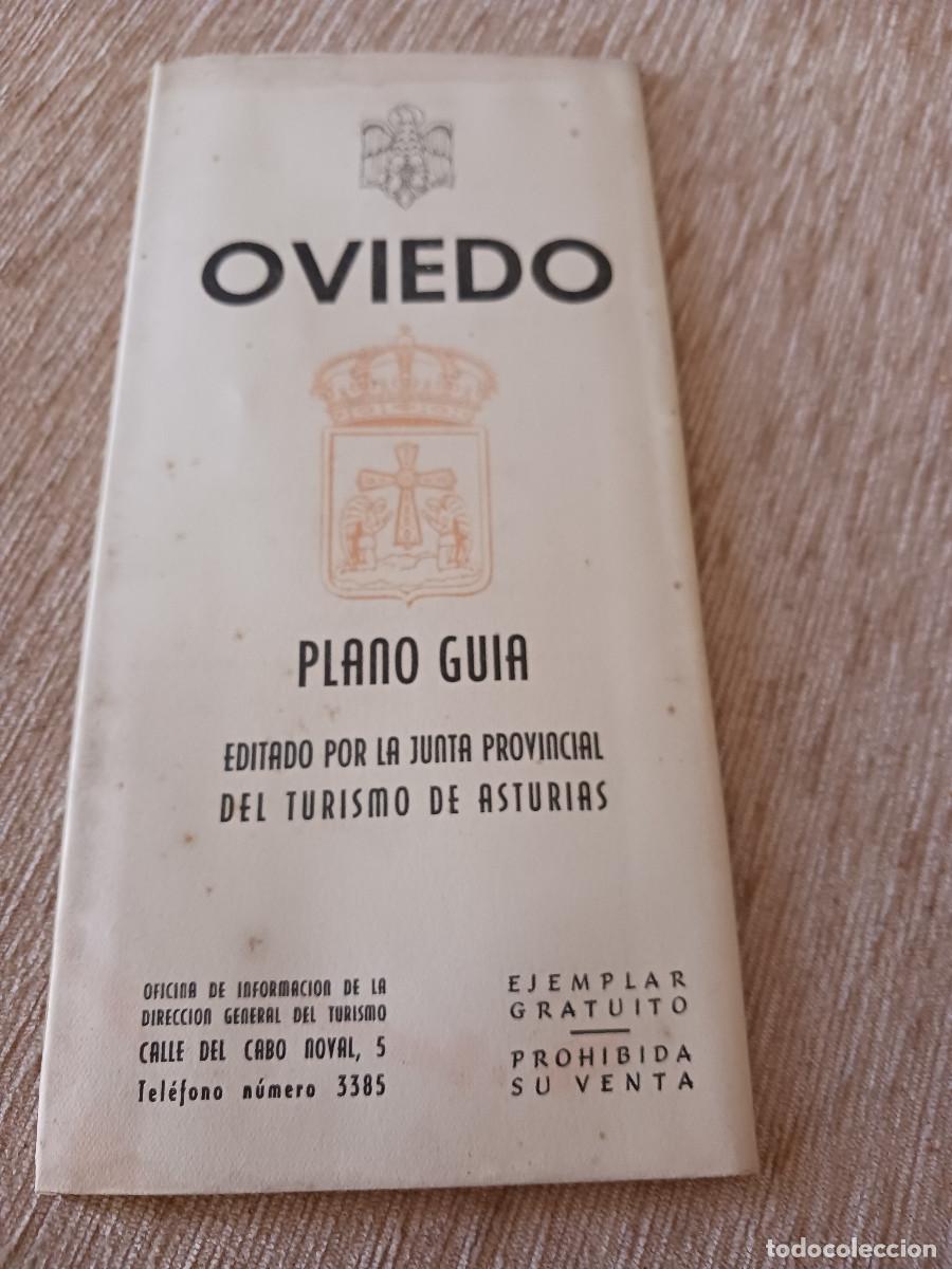 Folletos de turismo: antiguo plano guia turistico, oviedo