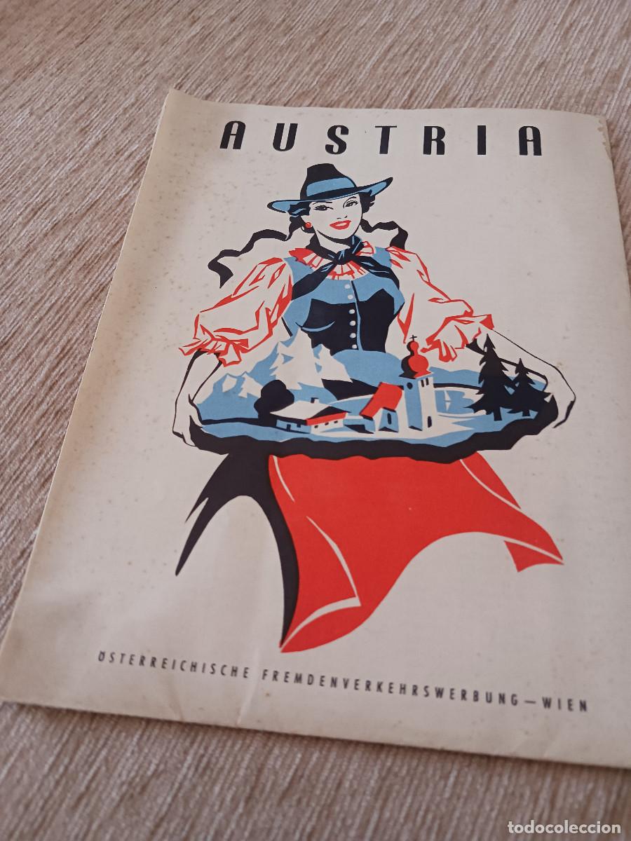 Folletos de turismo: antiguo desplegable turistico, austria, plano guia, espa&ntilde;ol 1958