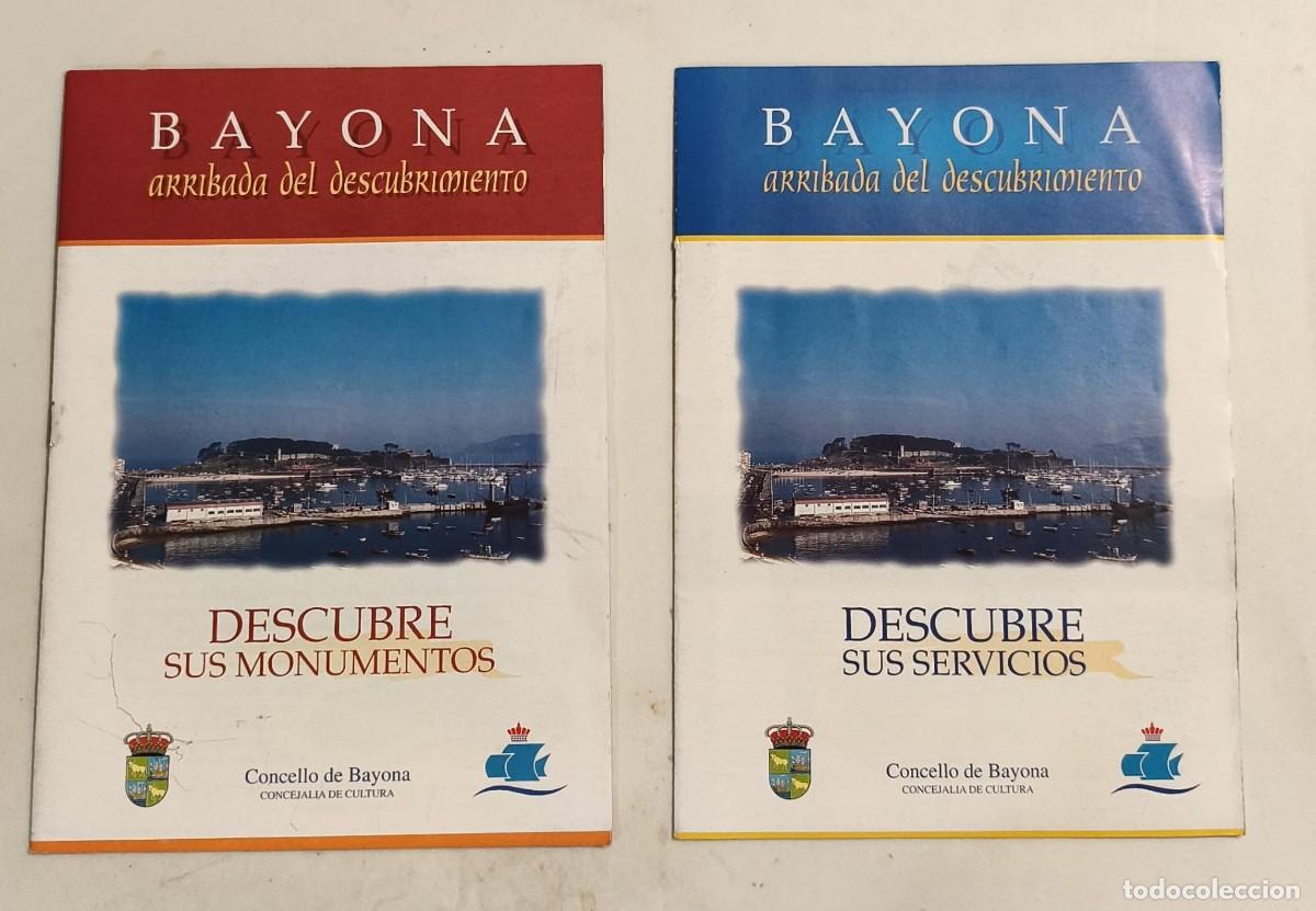 Folletos de turismo: Lote 2 folletos divulgativos Bayona - Descubre sus servicios y Descubre sus Monumentos