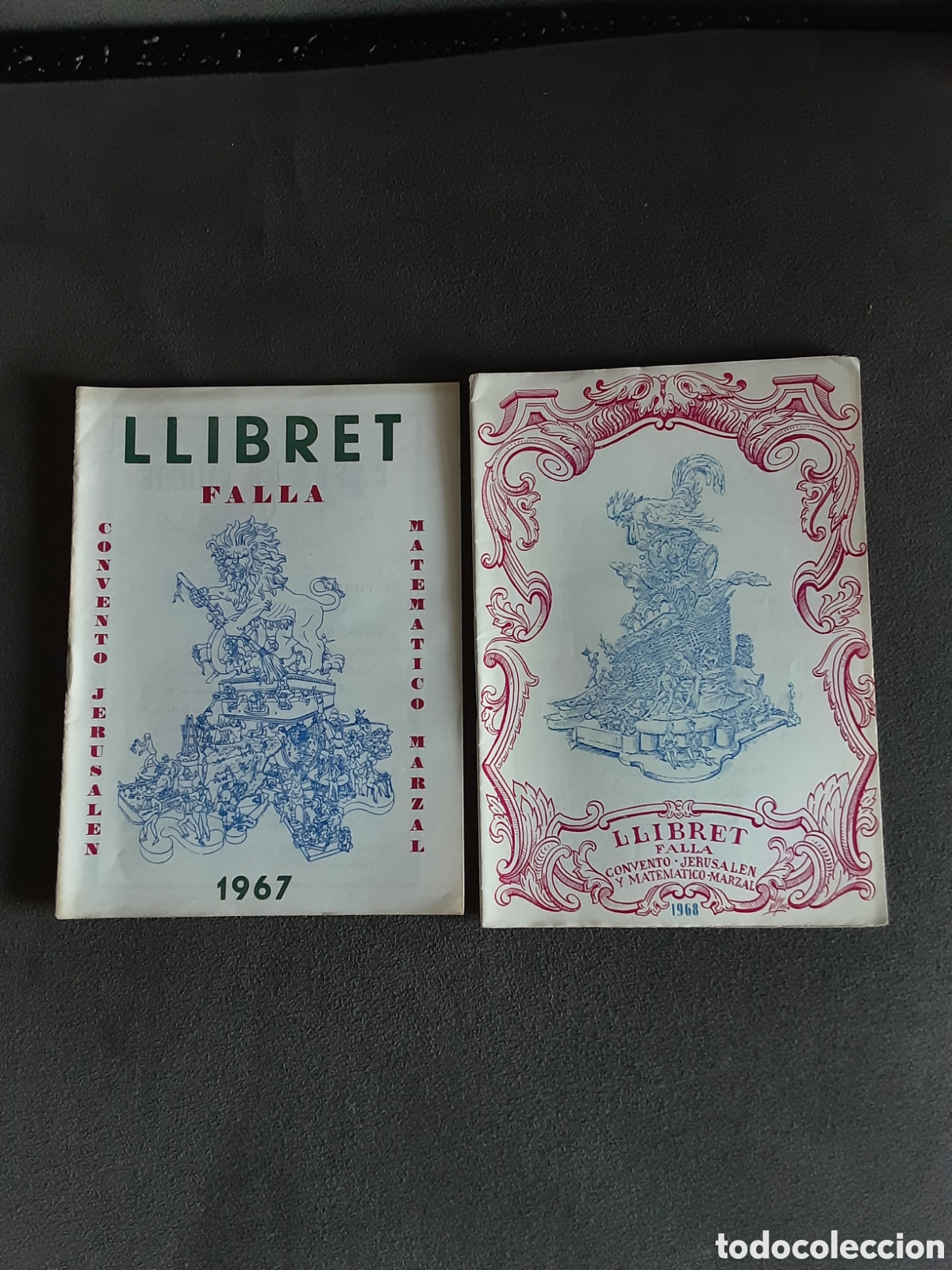 Folletos de turismo: LOTE DE DOS ANTIGUOS LLIBRETS DE FALLAS CONVENTO JERUSALEN 1967 Y 1968