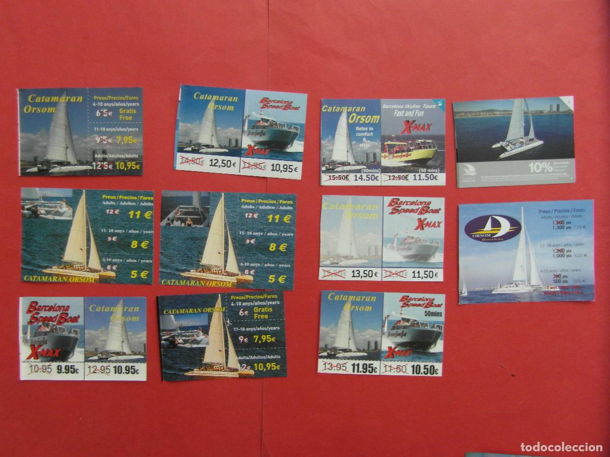 Folletos de turismo: REF: BCN100 - COL. BARCELONA 11 VALE DESCUENTO DIFERENTES A&Ntilde;OS CATAMARAN ORSON -LEE